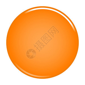 橙色光泽按钮空web互联网图标圈空形状矢量图是互联网设图片