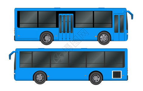 城市公共汽车模板客运输矢量插图epos10图片