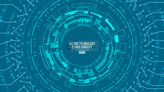未来技术背景技术摘要矢量图片