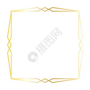 方形金色装饰艺术框架图片