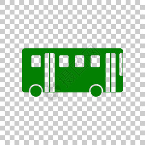 公交车的简单标志透明背景上图片