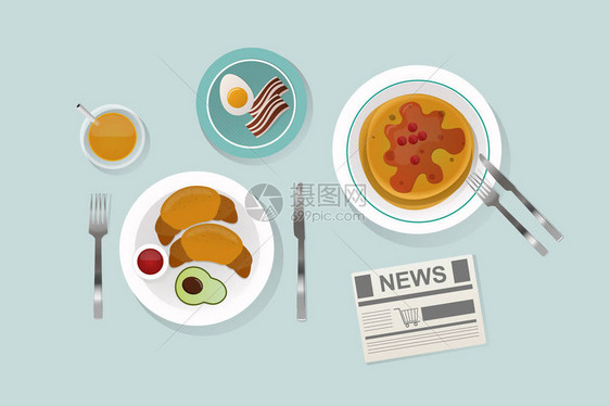 健康营养蛋白质脂肪碳水化合物早餐均衡饮食烹饪和食物概念载体早晨自然图片