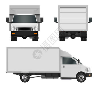 白色卡车样板货车矢量插图eps10号货物在白色背背景图片