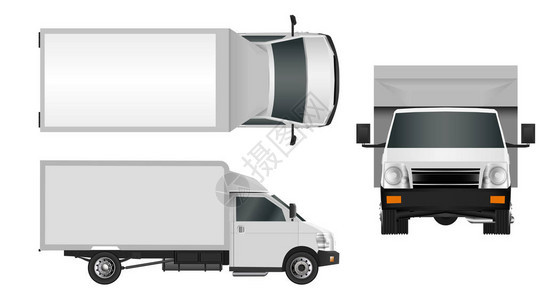 白色卡车样板货车矢量插图eps10号货物在白色背图片