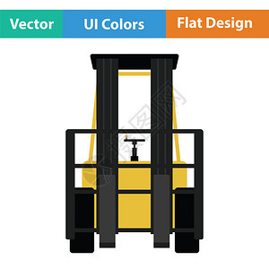 仓库叉车图标平面设图片