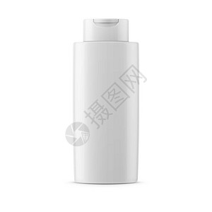 用于洗发水沐浴露乳液身体乳沐浴泡沫的白色光泽塑料瓶逼真的包装样机模板正图片