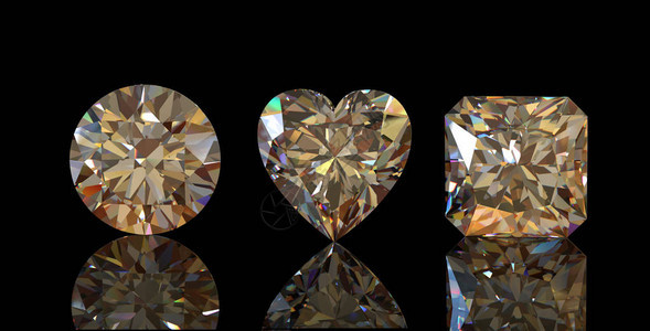 钻石在黑色背景上设定了12个形状时装豪华饰品珠宝背图片
