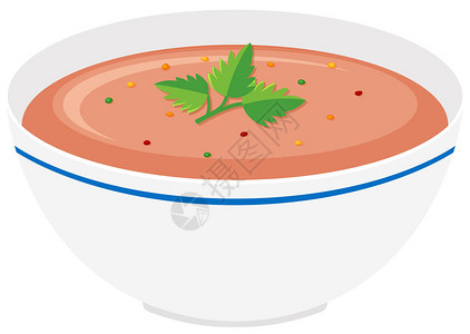 碗插图中的番茄汤图片