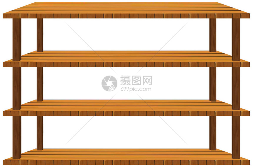 白色背景插图上的木架子插画图片下载-正版图片402315447-摄图网
