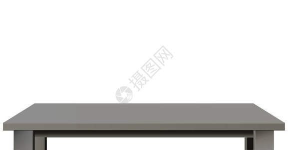 白色背景上孤立的灰色和黑色桌图片
