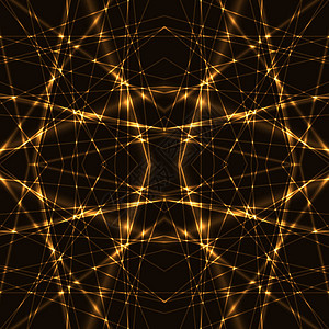 无缝模式深色背景上的金色激光束技术与光线或条的无缝背景在漆黑的夜里图片