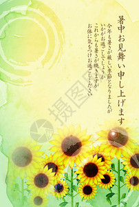向日葵炎热的夏天花背景图片