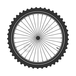 自行车轮符号矢量自行车橡胶山地轮胎阀门健身循环MTB图片