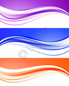 以橙色紫蓝和动态光滑风格收集精美的光波Vic图片