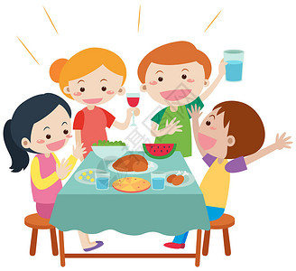 吃饭的孩子高清图片清新q版坐等双十一表情包高清图片坐等六一节高清