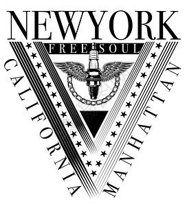 美国纽约曼哈顿纽约体育打字T恤插画
