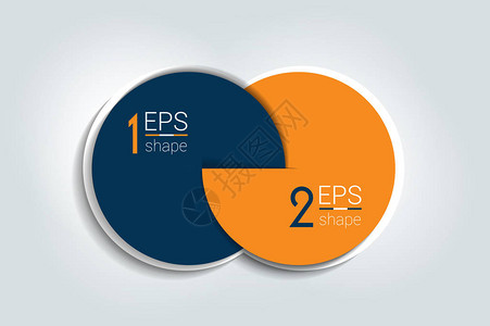 两个连接的圆图2步设计信息图表数字选项3图片
