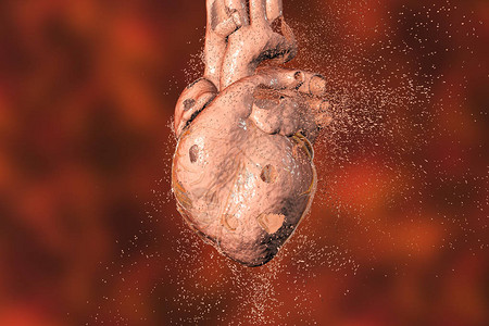 心脏病概念3D插图图片