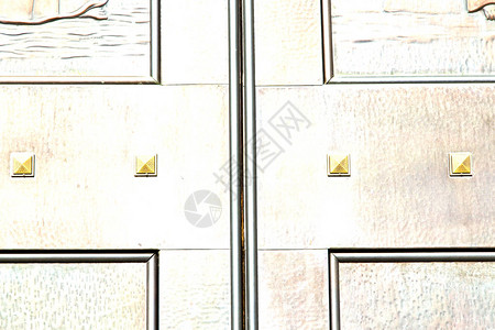 碳酸盐抽象生锈的黄铜棕色敲门器图片
