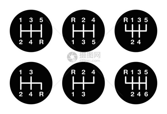 六种不同的变速杆换档模式图片
