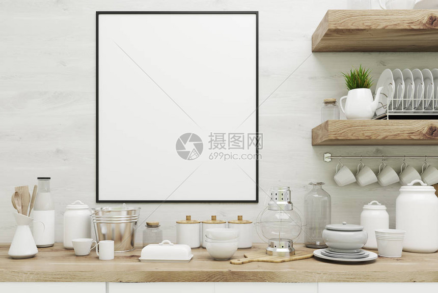 特写白色厨房内部插画图片下载-正版图片402322328-摄图网