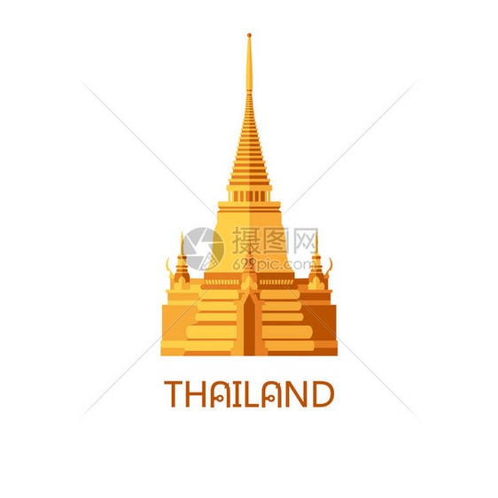 曼谷金佛教瓦寺泰国旅行标志旅游图片