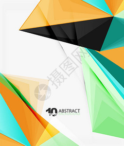 3d三角多边形抽象矢量创造现代文本抽象背景图片