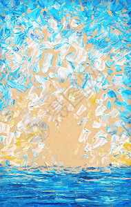 风景秀丽的艺术创意手工水粉轻拍练习曲在白纸卡上现代杂色涂抹风格中粗略文本的空白间刷漆绘制浅青色斑点背景设图片