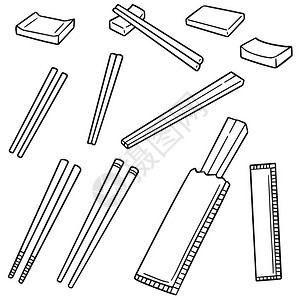 筷子矢量组图片