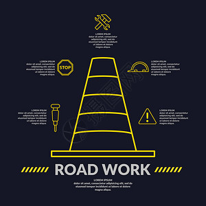 用于文本和信息道路工作的业务信息图表模板完全可编辑的图片