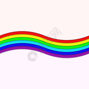 彩虹色波条纹矢量页面分隔符图片