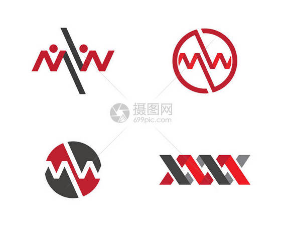 M字母Logo业务模版图片