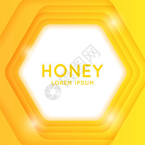 销售蜂蜜和蜂制品化妆品的现代海报矢图片