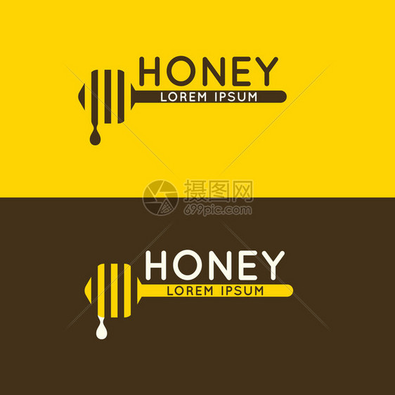 蜜蜂的徽章养蜂时尚现代标图片
