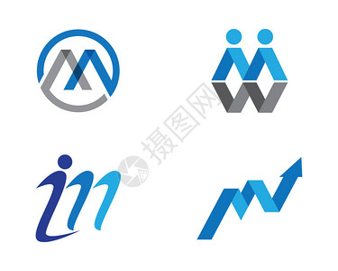 M字母Logo业务模版图片