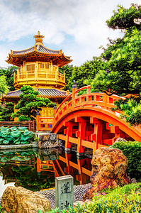 香港钻石山古典园林南莲园的HDR渲染公园占地35公顷图片