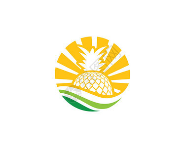 Pineapplelogo样板模矢量图片