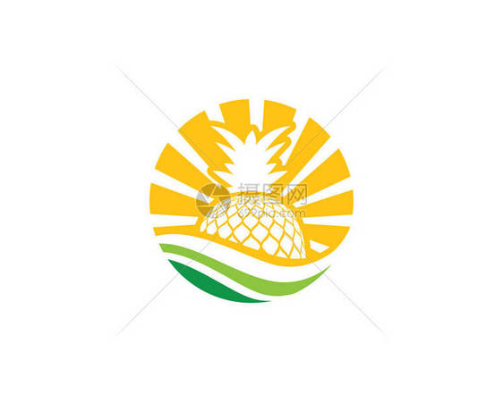 Pineapplelogo样板模矢量图片