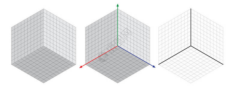 向两侧应用三十度角的测深图画对面的立方体一等图片