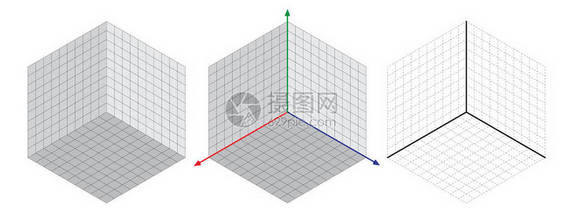 向两侧应用三十度角的测深图画对面的立方体一等图片