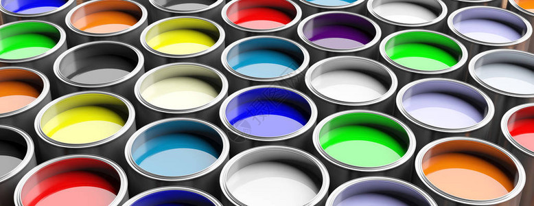 色彩多的油漆锅背景背景图片