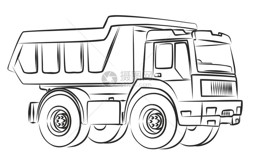 大玩具卡车的草图图片