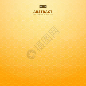 Honeycomb背景用于设计的抽象几何六边形橙色背景图片