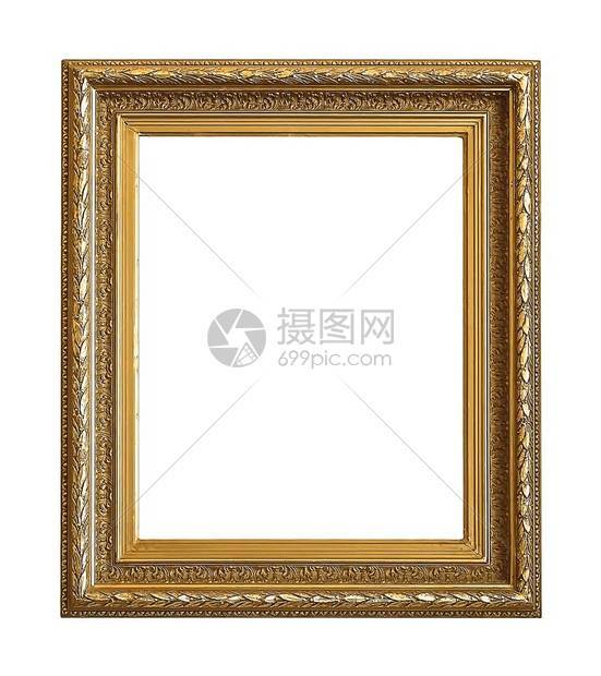 白背景孤立的杰作GildedFramedFramdF图片