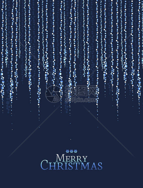 蓝色背景的圣诞灯光字符串灯光BreatyL图片