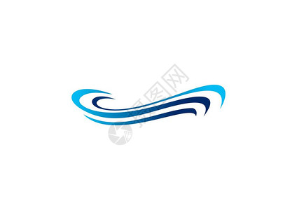 蓝波标志型波形标志海蓝水风符号图片