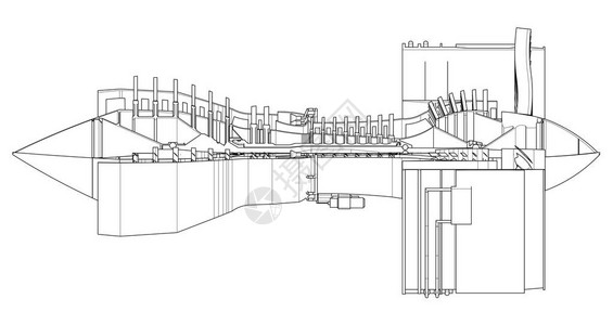 涡轮喷气发动机飞图片