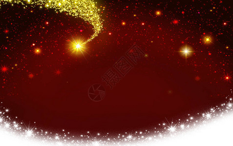 与星的红色抽象背景红色的天空背景和圣诞星抽象的天空背图片