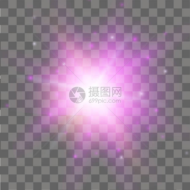 粉红星光效应对透明背景的影响亮光效图片