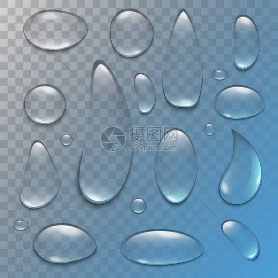 具有创意的矢量说明纯净清水雨滴图片
